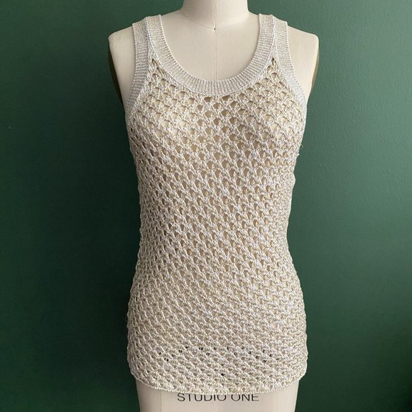 Proenza Schouler Metallic Mesh Tank Top - Picture 3 of 15
